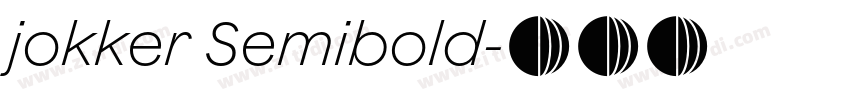jokker Semibold字体转换